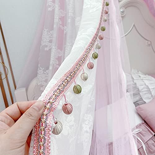 Nadaenmf Princess Bed Canopy Metal Crown Reding Reding Curtans penduradas Princess Brincar de roupas de cama