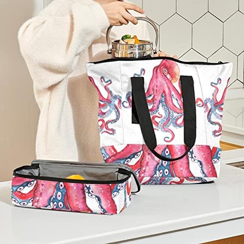 Laptop de viagem Bag para mulheres, bolsa de trabalho paisagística com bolsa de lancheira bolsa