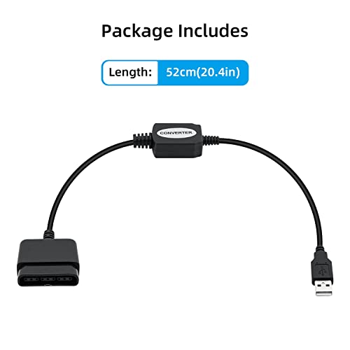 McBazel PlayStation 2 Controller to USB adaptador para PC ou PlayStation 3 Converter Cable para controladores