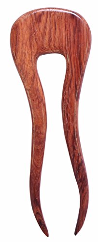 Marycrafts de madeira Rosy Pino simples de cabelo, garfo de cabelo, palito de cabelo, acessório de cabelo