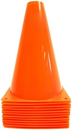 DONDOR EMNDOR CONES de treinamento esportivo, 7 polegadas, 1 dúzia de cones esportivos laranja multiuso