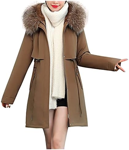 Jaqueta de pesos pesados ​​casaco de inverno quente engrosse algodão artificial -capuz com capuz de grama de capuz