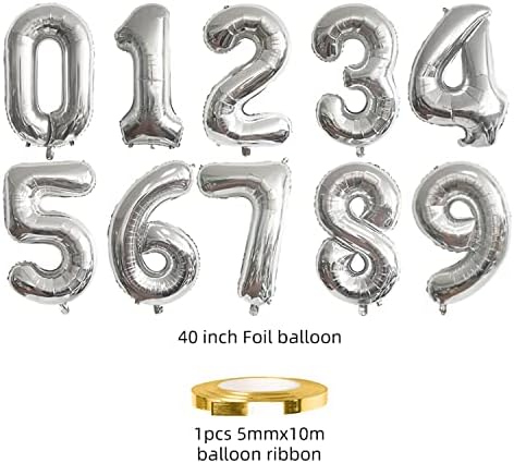 Eshilp 40 polegadas Número de balão Balão Número de balão 27 Balão gigante Jumbo Número 27 Balão para 27º aniversário