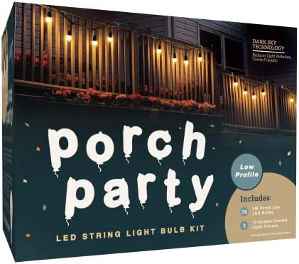 Kit de iluminação de cordas de festas de varanda de 12 soquete LED de 12 soque