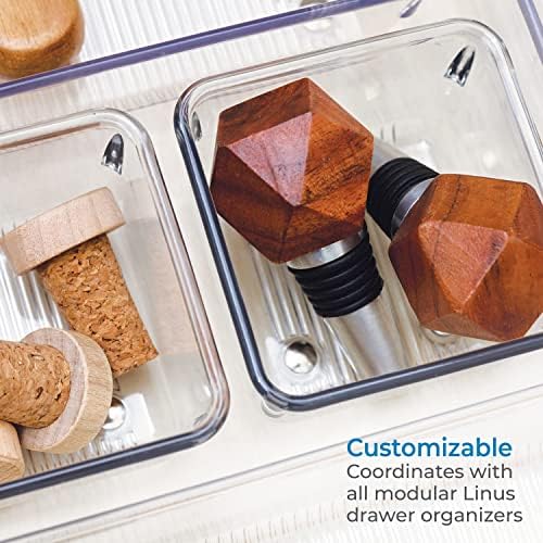 Organizador de gavetas plásticas de Idesign para banheiro, vaidade, gavetas de cozinha, a coleção Linus