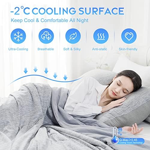 Consolador de resfriamento de choshome tamanho King, cobertor de resfriamento com q-max> 0,45 fibra de resfriamento