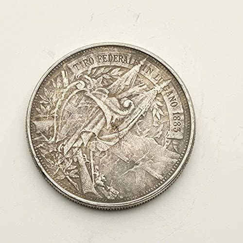 Desafio Moeda de moeda 1834 Torre de moeda de moeda de erva de latão antigo medalha de prata antiga