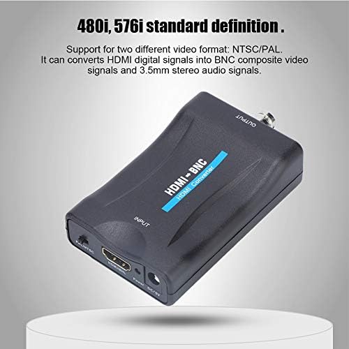 Conversor de sinal de vídeo, HDMI portátil para BNC Composite Video 3.5mm Adaptador de conversor de