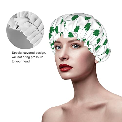 Mulheres reutilizáveis ​​Hainha esticada Capéu de cabelo St Patrick Dia Verde Camadas Duas Camadas Duas