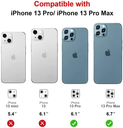 Protetor de lente da câmera Lawrni para iPhone 13 Pro, Lens Protector para 13 Pro Max, capa de lente de câmera