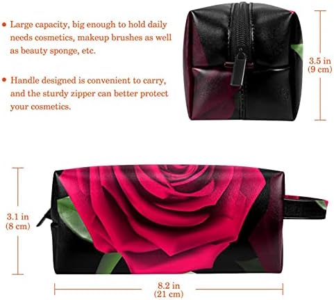 Bolsa de maquiagem Travel Bolsa Cosmética Bolsa Organizer Bag Presente para mulheres meninas Rosa vermelha