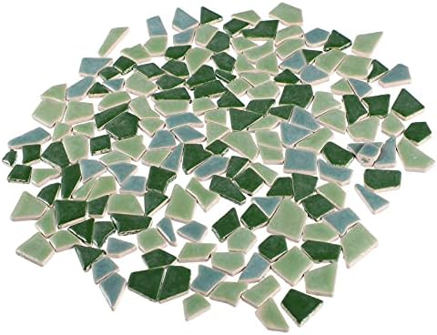 Didiseaon decoração ao ar livre mosaico quebrado telhas de mosaico de cerâmica 200g Pedras de mosaico Diy