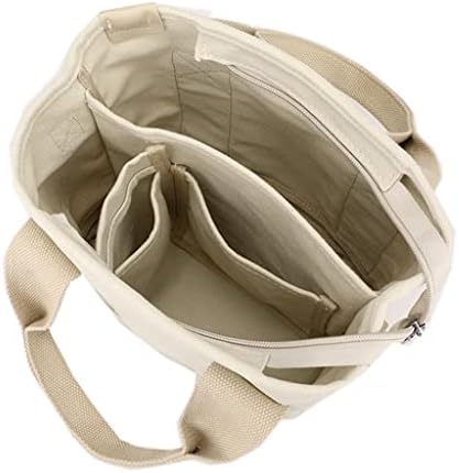 Crossbody Canvas Tote bolsa Satchel para mulheres bolsas de ombro de ombro Multi-Pockets bolsa de