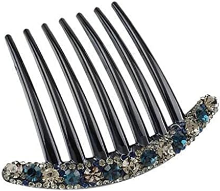 XWWDP Vintage Flor Crystal Hakerplips Maker Bun Hair Combs plástico de cabelo brilhante para mulheres acessórios