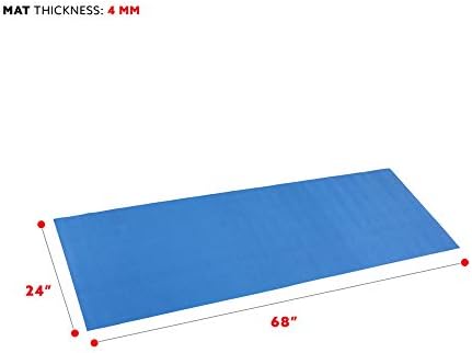 Sunny Health & Fitness Non Slip grossa e ampla ioga tapete de ioga - tamanho 68 em x 24 em