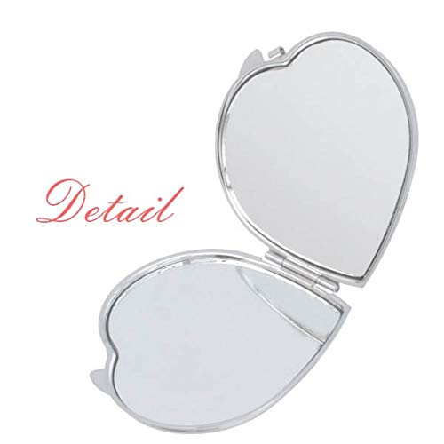 Puckers irregulares brancos Elegent Pattern Mirror Travel Magnification Portable Portable Handheld Makeup