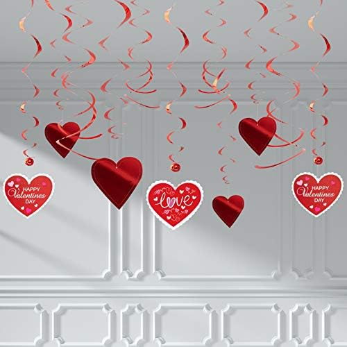 Joyin 27 peças kit de decoração do dia dos namorados com 1 guirlanda em forma de coração, 2