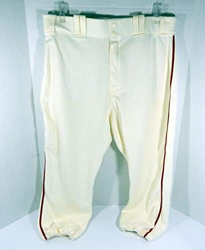 St. Louis Cardinals 58 Game Usado Cream Pants 38-48-24 DP43329-Jogo usado calças MLB usadas