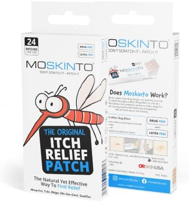 Moskinto 48 remende o patch de relevo original da iTCH, alívio natural de mordida de insetos de mosquitos,
