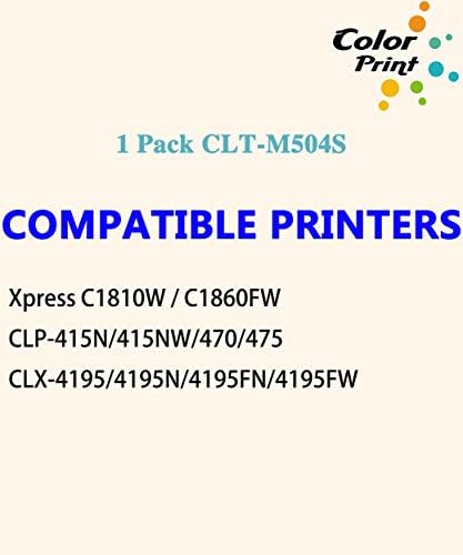 Substituição de cartucho de tone 504S compatível com impressão colorida para Samsung CLT-504S CLT504S