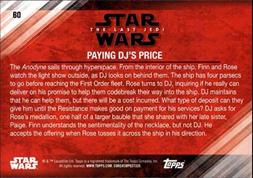 2018 Topps Star Wars The Last Jedi Série 2 Blue 60 Pagando o cartão de negociação de preços