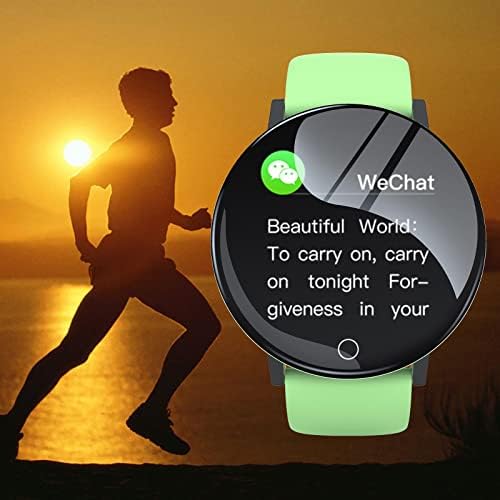 Relógio inteligente, 1,44 '' Touch de tela cheia à prova d'água, Bluetooth conectada/freqüência cardíaca/sono/aplicativo