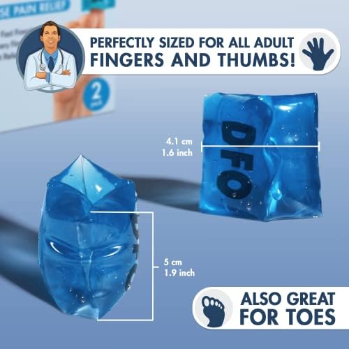 Dr. Frederick Frosty Fingers - 2pc - Pacote de gelo em gel de dedo - embrulho de pacote de gelo de dedos