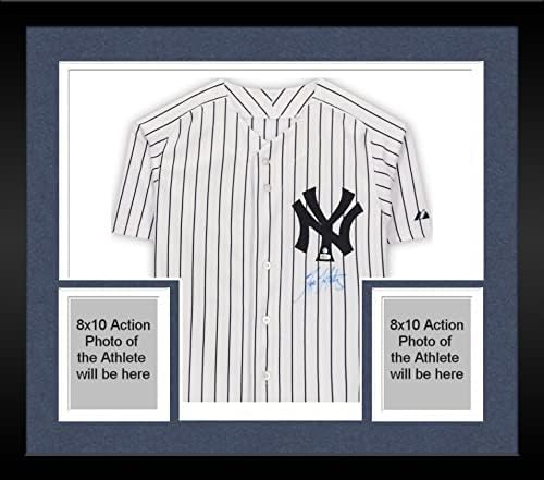Emoldurado Tino Martinez New York Yankees autografou White Majestic Authentic Jersey - Signature