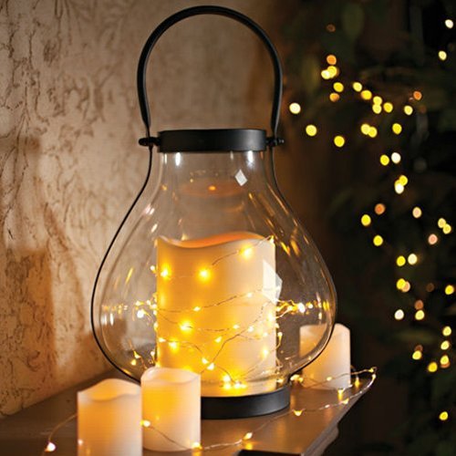 Torchstar 33ft 100leds Fairy String Lights Dimmable com controle remoto, Luzes de Firefly de Firefly