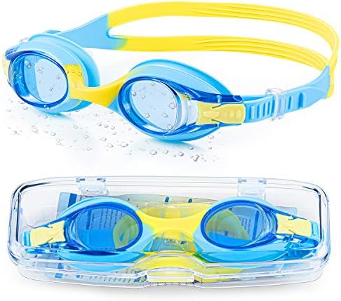 Óculos de natação unissex-child-child, anti-neblina sem vazamento de óculos de nadar com piscina de água