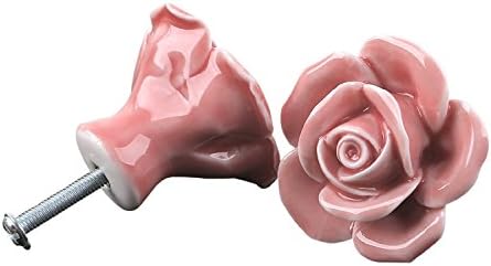 EOOCVT 10pcs Cerâmica vintage Floral Rose Flower Port Manane