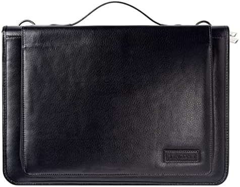 Broonel Black Leather Laptop Messenger Case - Compatível com asus Vivobook S14 EVO S435EA -KC032W Laptop