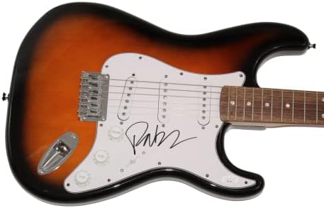 Pat Monahan assinou autógrafo em tamanho grande Fender Stratocaster GUITAR , Sou ouro, Natal em Tahoe, o