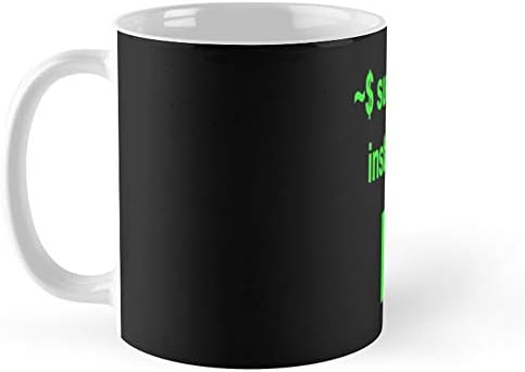 Linux sudo apt-get Install Coffee Coffee Caneca 11 onças e 15 onças de chá de chá de cerâmica