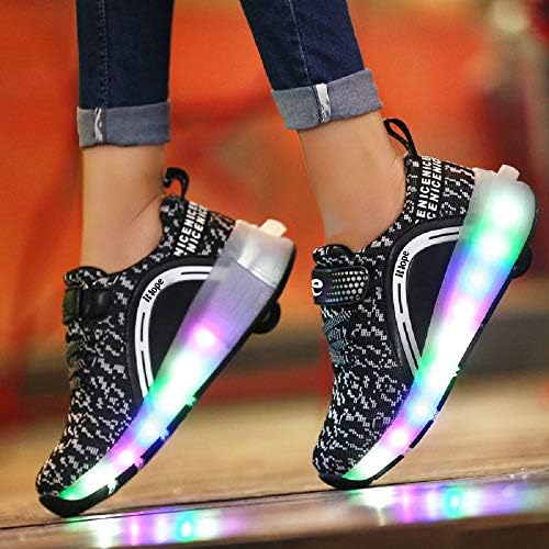 SDSPEED Kids Roller Skate Shoes com sapatos de roda de rodas LED de tênis esportivo