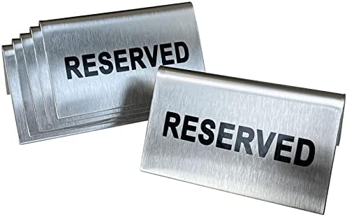 Sinais de mesa reservados Sinal de tabela de tabela de aço inoxidável para restaurantes de casamento cerimônia