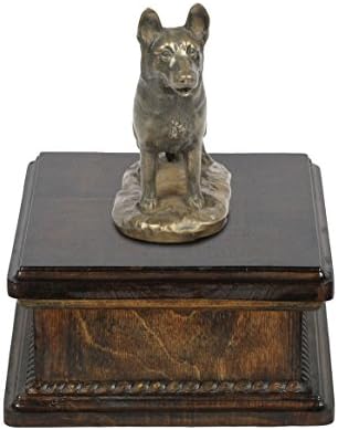 Cão de pastor alemão, memorial, urna para as cinzas de cachorro, com estátua de cães, exclusiva, Artdog