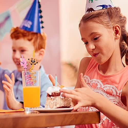 24 bts reutilizáveis, decorações de aniversário suprimentos de festa temática para garotas para crianças
