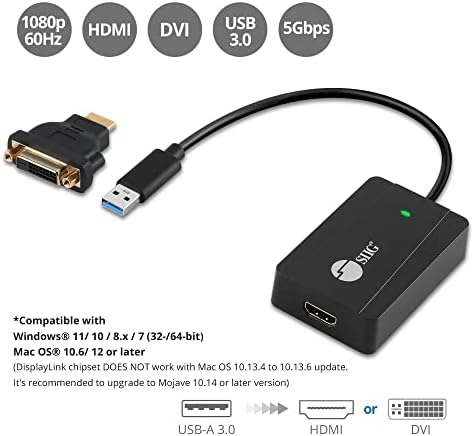 Adaptador Siig USB para HDMI, Chipset DisplayLink, USB 3.0 para HDMI 2K 2560x1440 50Hz Converter