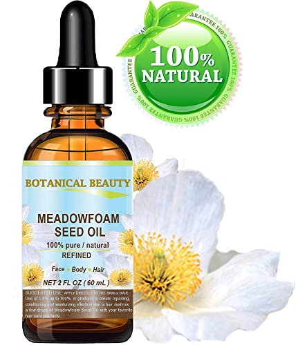 Óleo de semente de Meadowfoam puro/natural/refinado/não diluído para cuidados com o rosto, corpo, cabelo e