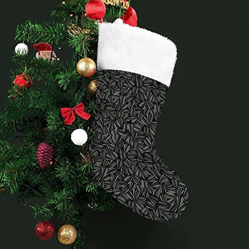 Sementes de girassol personalizadas meias de Natal em casa lareira de árvore de Natal