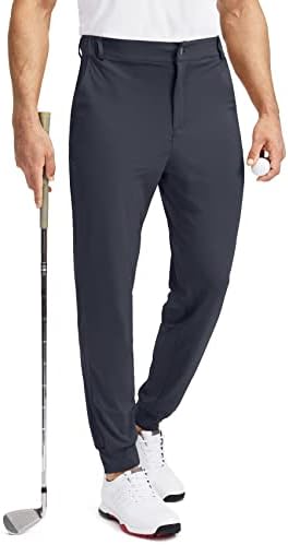 Calça de joggers de golfe masculino com 5 bolsos esbeltos para as calças de trabalho de vestuário