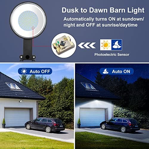 Luz de celeiro LED, anoitecer para Dawn Lighting Outdoor com 120W 15000lm 6500k Daylight, IP65