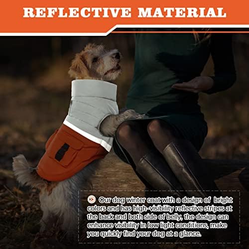 Casaco de cachorro reflexivo da IECOII para o clima frio, jaqueta de cachorro impermeável com botões,