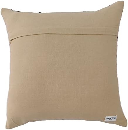 Tampa de travesseiro quadrado de Kilim, lã de lã de lã autêntica de estrela do comércio, capa de almofada
