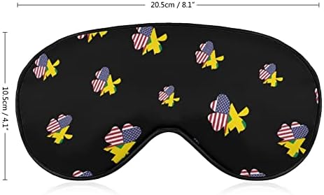American Jamaica Flag Shamrock Sleep Mask Tampa de máscara de olho macio de sombra eficaz com