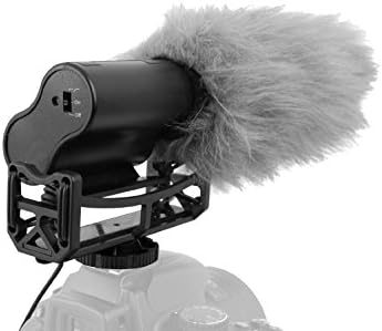 Microfone de alta sensibilidade com windscreen e muff de vento de gato morto para Sony PXW-Z150