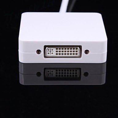 3 em 1 mini dp displayport Thunderbolt para HDMI DVI VGA Adaptador para Apple MacBook