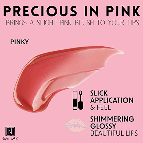 Nabila K Lip Gloss - Cor dos lábios hidratantes derivados de pigmentos naturais para brilho cintilante