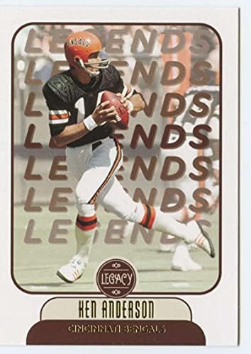 2021 Panini Legacy 124 Ken Anderson Cincinnati Legends Bengals Cartão de negociação de futebol oficial